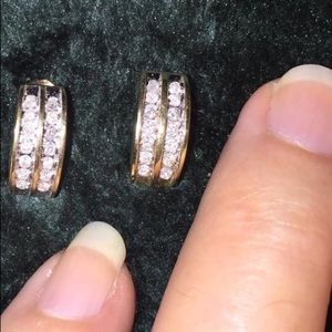 10K diamond earrings